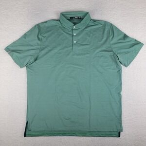 RLX Ralph Lauren Polo Shirt‎ Mens XL Green Black White Striped Performance EC